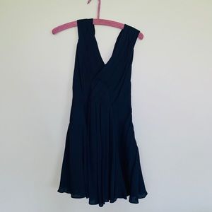 ELIZABETH AND JAMES 100% silk navy dress